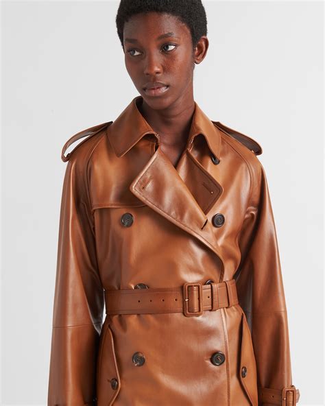 Caramel Nappa Leather Coat 